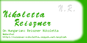 nikoletta reiszner business card